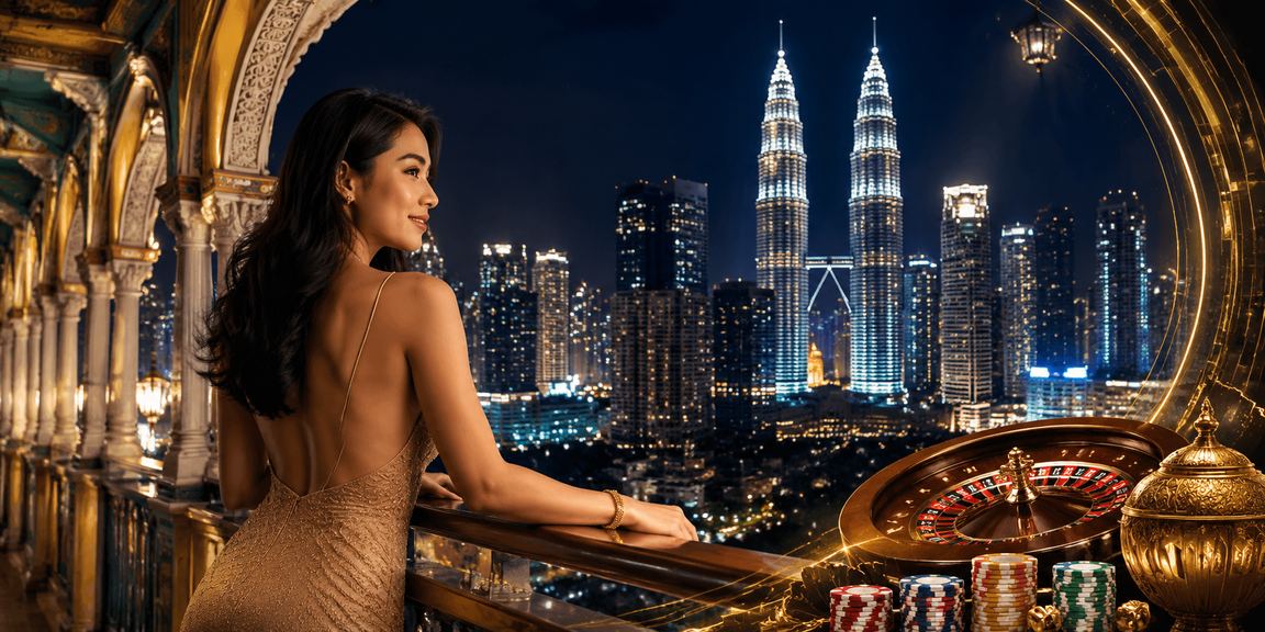 Pemandangan bandar Kuala Lumpur dengan suasana bertaruh kasino